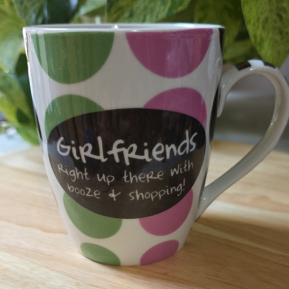 Polka Dot Mug with Fun Quote